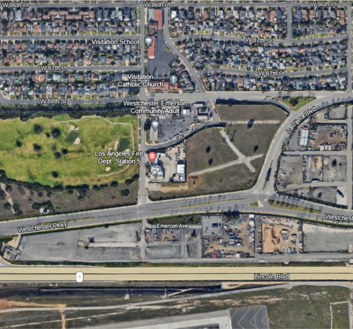 LAFD STATION #5 - AERIAL PHOTO